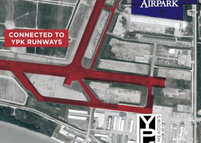 A modern aviation development connected to Pitt Meadows Airport.